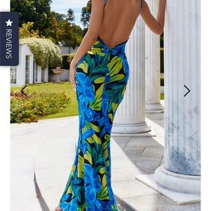 MARLINI MAXI DRESS - BLUE FLORAL Runaway the Label